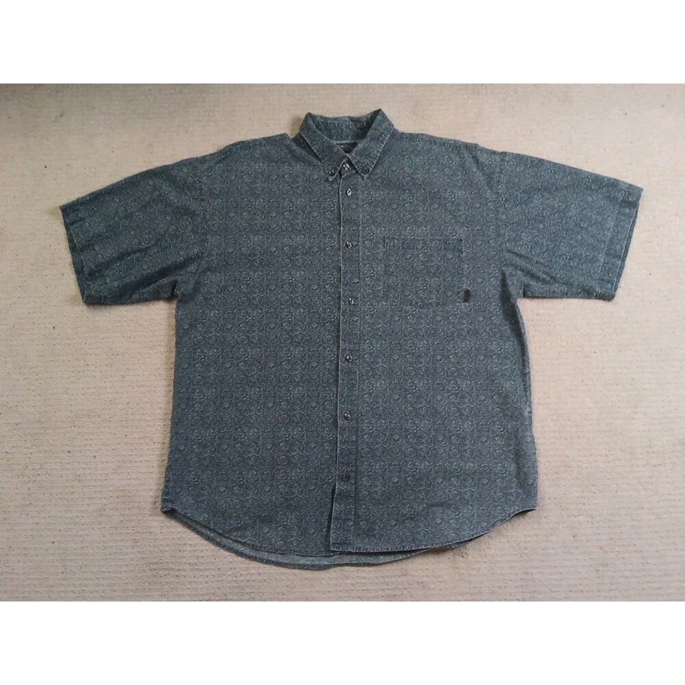 Vintage 90s Quiksilver Surf Button Down Casual Shirt Mens Large Made In USA